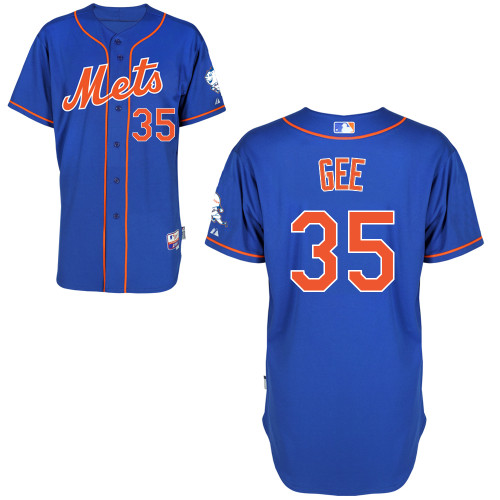 Dillon Gee #35 mlb Jersey-New York Mets Women's Authentic Alternate Blue Home Cool Base Baseball Jersey